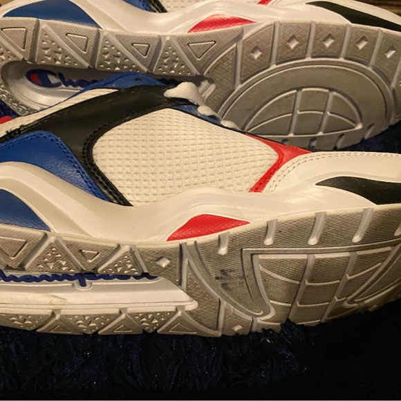 MENS RED WHITE ROYAL BLUE/BLACK Champion SNEAKERS  9MED - Picture 5 of 8